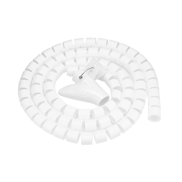 Flexibel Spiralrör Kabelorganiserare Sladdskydd Trådförvaring Vit 1,5m * 22mm