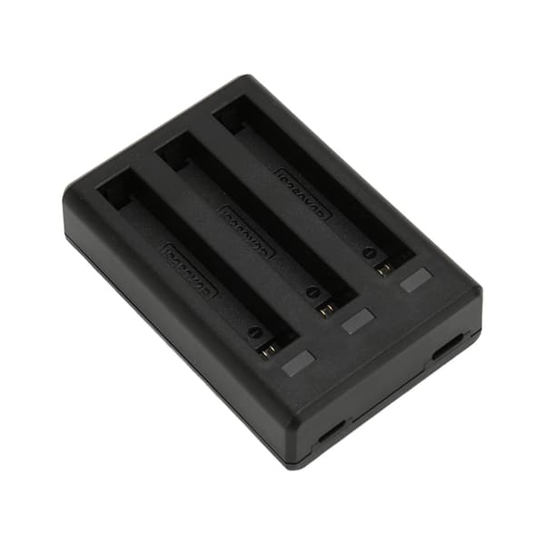 3-kanals batterilader Smart, sikker, rask batteriladerhub med LED-indikator for Insta360 ONE X2-kamera
