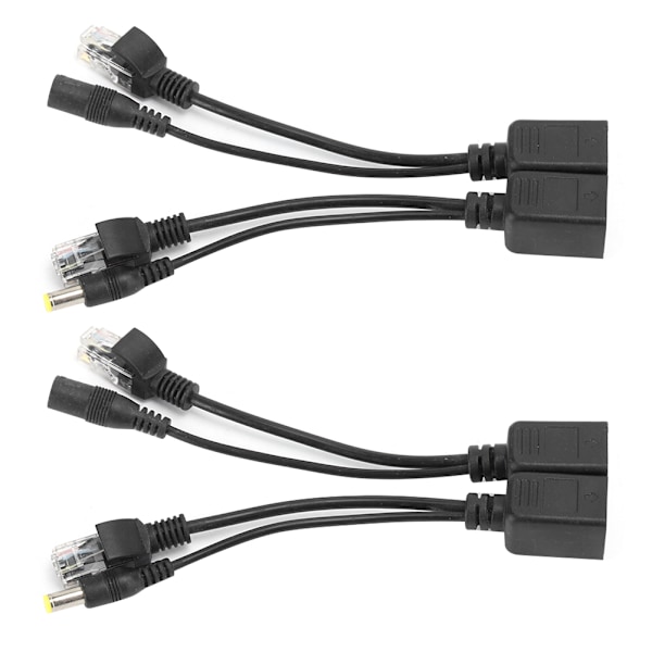 2 par POE-splitter nettverkskamera strømforsyningsmodul separator overvåkingsutstyr 12V