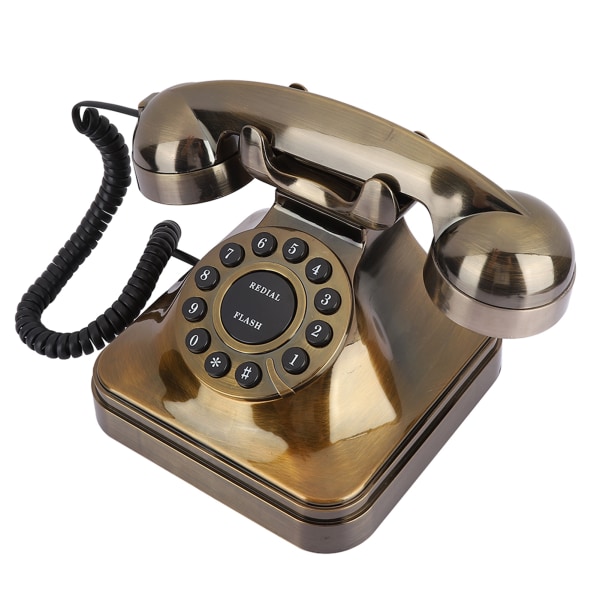 WX-3011# Antik bronsetelefon Vintage fasttelefon Desktop Caller Hjemmekontor