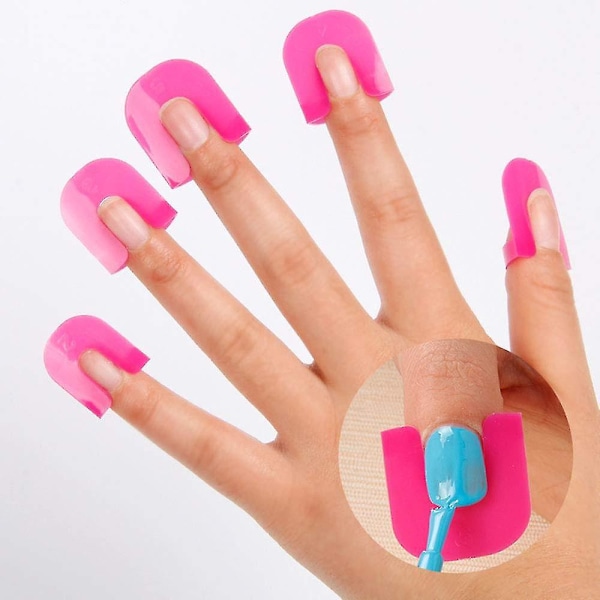 Nagellacksstencil 26 Delar I 10 Storlekar Nagellack Enkel Återanvändbar Naglar Kant Hudbarriär