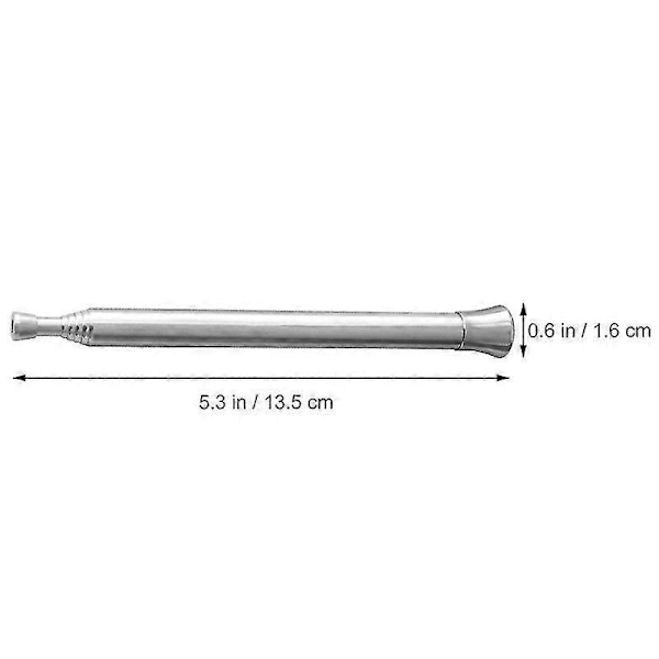 1st Camping Blåsrör Teleskopiskt Eldverktyg Portabelt Blåsrör (silver)