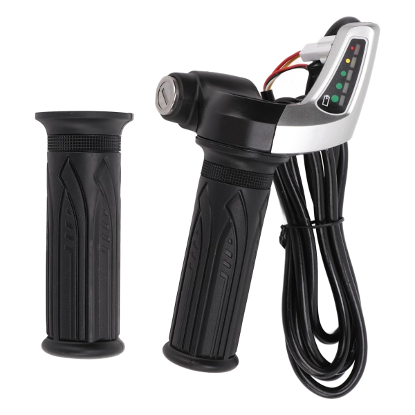 1 par elsykkel gasshåndtak Universal elektrisk scooter Wire vri gasshåndtak med LED-skjerm og Power Key Locker Accelerator36V