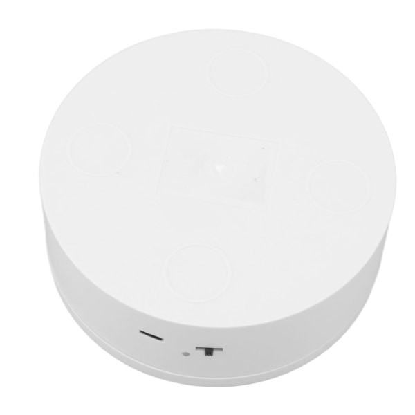 Roterande displaystativ Vit Plug in Fjärrkontroll Lastkapacitet 3kg Automatisk roterande stativ för produkter Diameter 13cm / 5.1in
