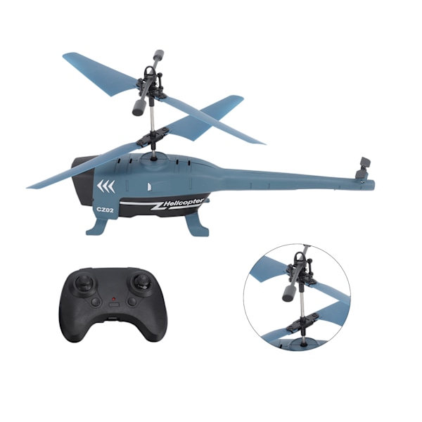 Fjärrkontrollhelikopter 3.5-kanals intelligent hinderundvikande blå fjärrkontrollhelikopter