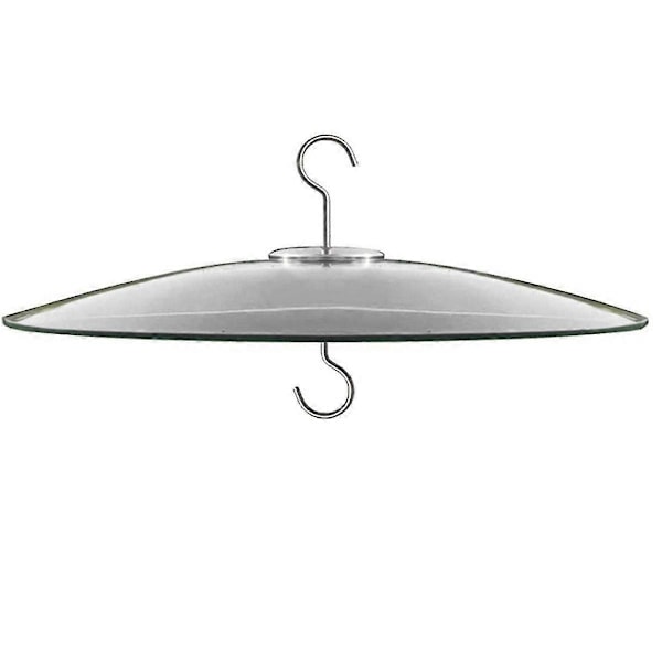 Glas Ekorrskydd för Fågelmatare Stolpe - Herdekrokar/stolpmontering - Klar 33 cm
