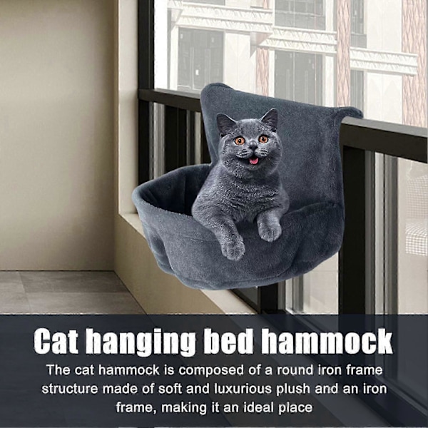 Hengende seng for katter, varmeovnsseng for katter Komfortabel katteseng for varmeovner Plysjstoffer Kattehengekøye for varmeovner, kattehengekøye radiator