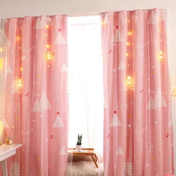 Självhäftande gardiner för fönster - Enkel upphängning, mångsidig användning, fantastiskt material - Flerfärgad, flera storlekar rosa