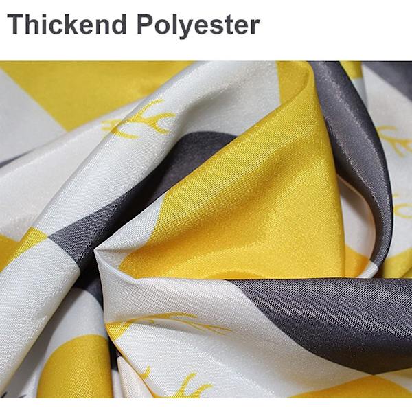 Gult mønster polyester stoff dusjforheng 180 X 200 cm med anti-mugg og maskinvaskbare funksjoner