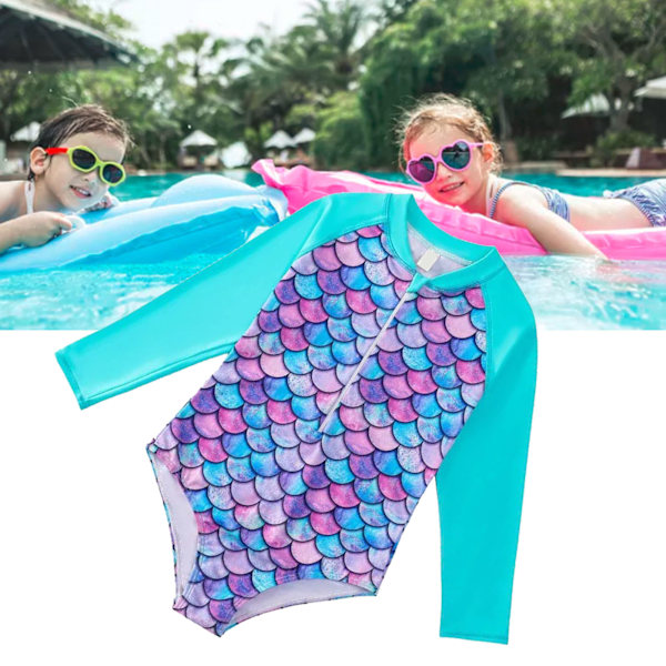 Barn Badkläder Bekväma Elastiska Badkläder 1 Delad För Strandpool Visas Som Bild 150cm / 59.06in