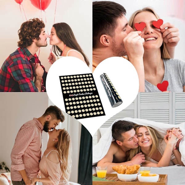 Valentines Gave Skrape Lodd Plakat, 100 Posisjoner Utfordring Dates Skrape Lodd Plakat Romantisk Par Kveld Spill Plakat for Jubileum og Valentines