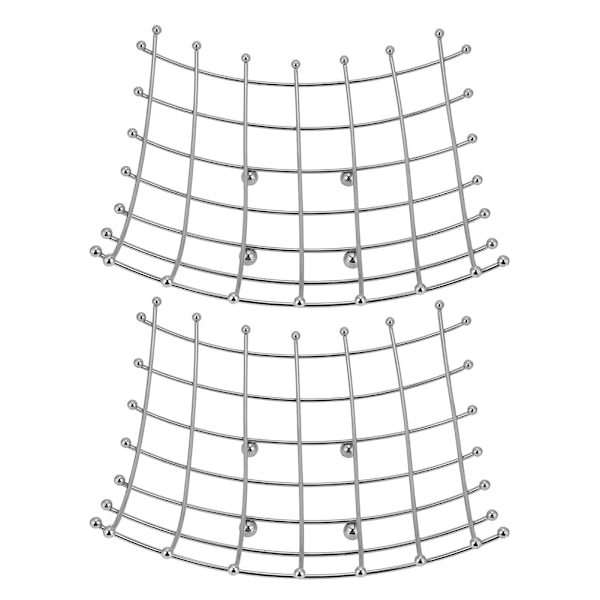 2 kpl ruostumattomasta teräksestä valmistettu hedelmäkori, kulho, vihanneskori, säilytysteline, keittiön säilytysteline
