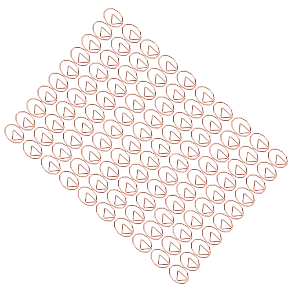 100 stk binders gull søt unik form lett bærbar galvaniseringsprosess metall binders med oppbevaringsboks polygon