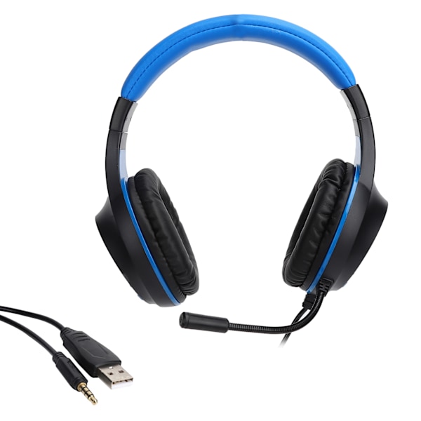 Gaming Headset 40mm kablet stereohovedtelefon med sejt LED-lys mikrofon til pc bærbar computer