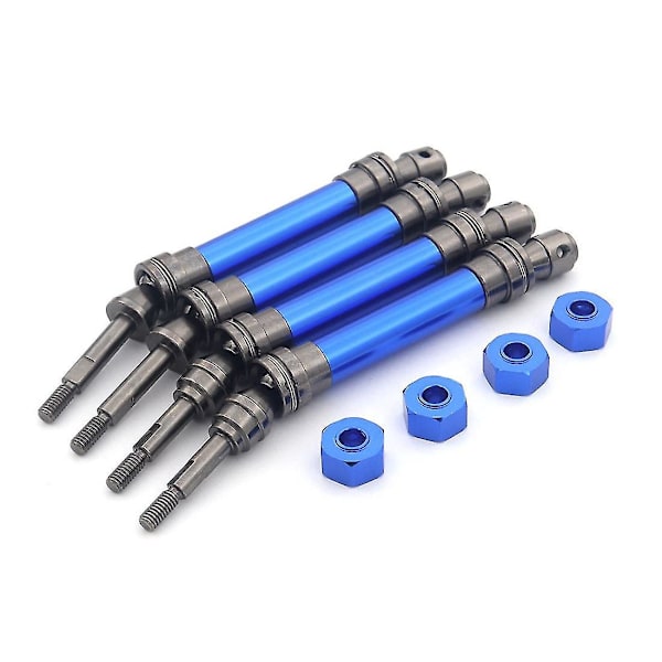 4 stk. Metall Fremre og Bakre Drivaksel Cvd egnet for 1/10 Slash Stampede Hoss Vxl Rc Bil Oppgraderingsdeler, blu-B8
