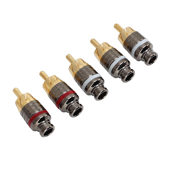5 stk. RCA Terminal Bærbar Liten Høy Styrke Metall Rask Overføring RCA Terminal Plugg Adapter Lodde Rca-kontakt