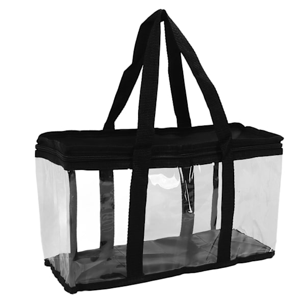 PVC-verktygsförvaringsväska transparent dragkedja dammtät stor kapacitet verktygsorganisatör för underhåll 38 X 15 X 21cm