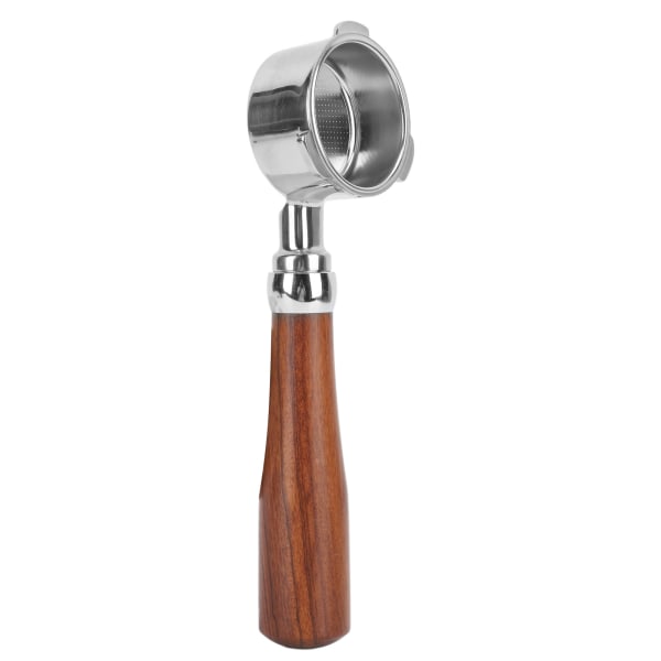 51mm Bottenlös Portafilter i Rostfritt Stål 3 Öron Bottenlös Filterhållare Portafilter med Trähandtag för Kaffe Maskin Reservdel Stil 5
