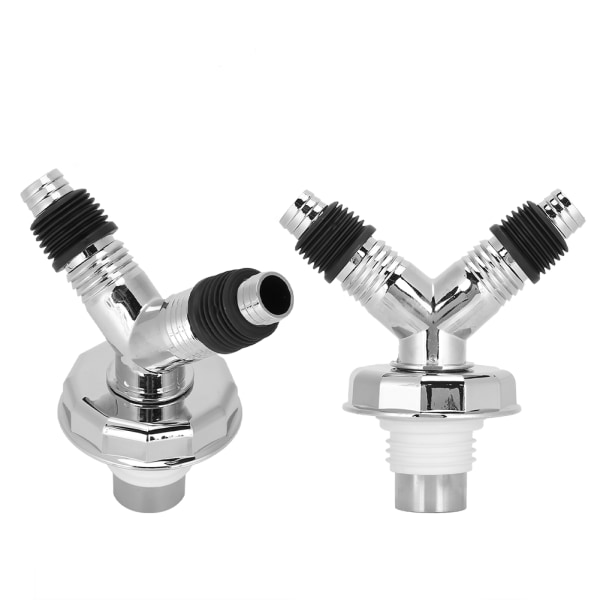 Dubbelfunktions Y-röranslutning Golvavlopp T-koppling Adapter Avloppstätningsverktyg för tvättmaskin (Y-röranslutning med dekorativt lock)