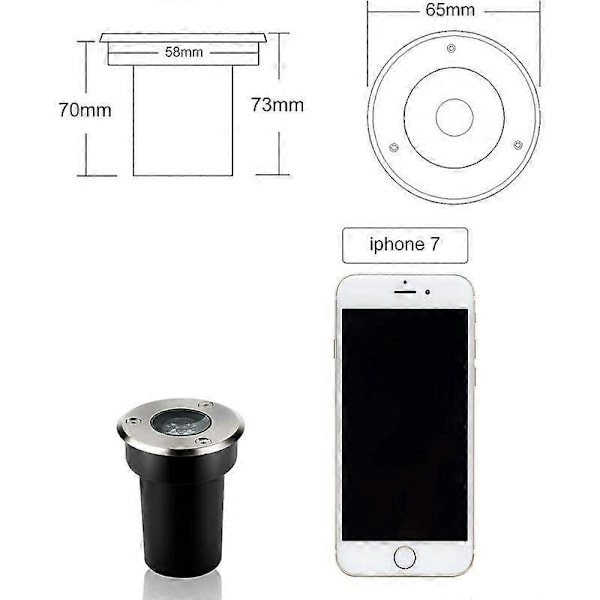 4 st 1W LED Infälld Spot Light Utomhus Rund LED Neutral Vit Stigbelysning Trädgård Infälld Belysning för Gångväg Däck Uteplats Trädgård Landskap