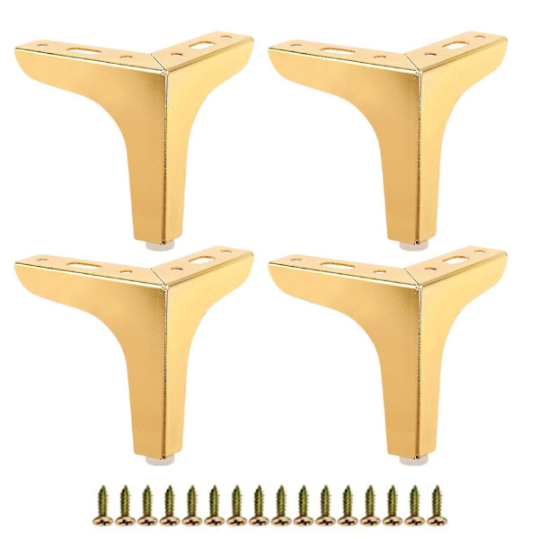 Bordbein Sofa Bed Ben Iron Møbler Ben Erstatning 4 Stykker 10cm Gull Svart