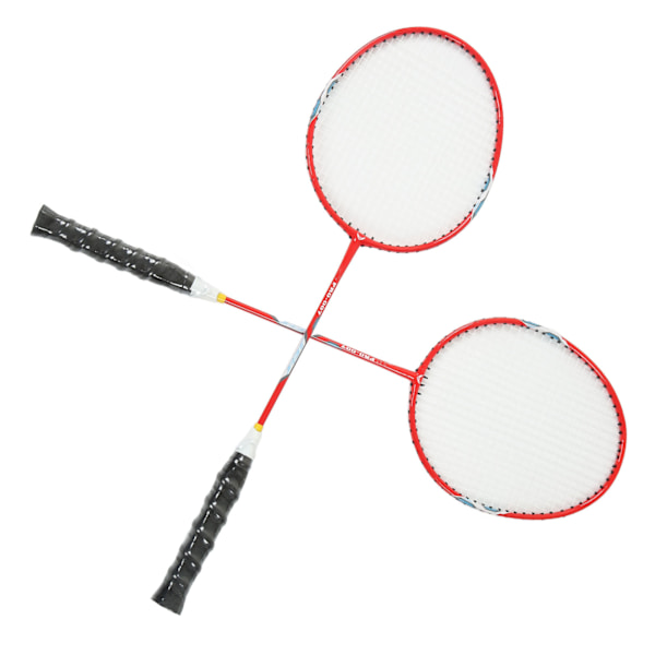2 st badmintons racket i ferroalloy integrerad primär badminton racket med nylonhandtag röd