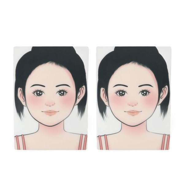 2 st Makeup Ansiktsmålning Övningstavla Tvättbar Återanvändbar Ansiktsmålning Träningstavla för Scenhem