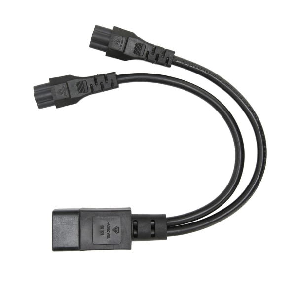 Splitter power IEC320 C14 hane till dubbel IEC320 C5 power hona för bärbar dator power 100‑250V
