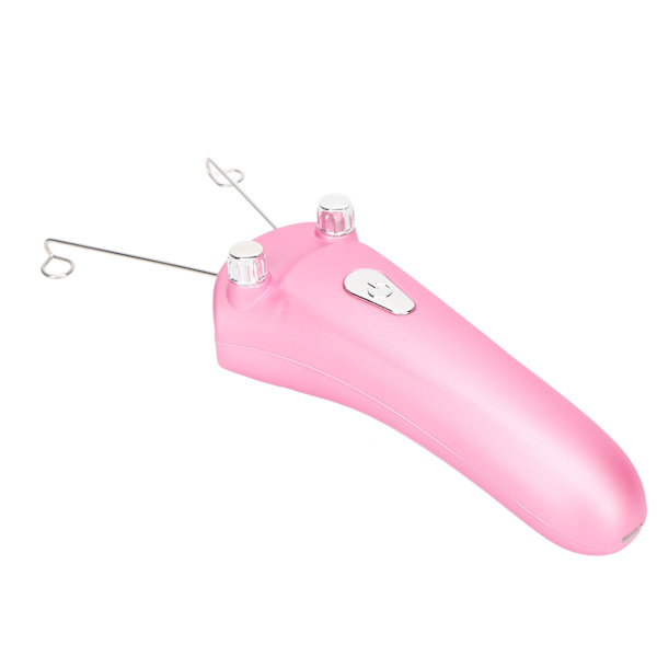 Elektrisk ansigtstrådning Hårfjerning Epilator LED USB Genopladelig Trådløs Automatisk Bomuldstråd Epilator Pink