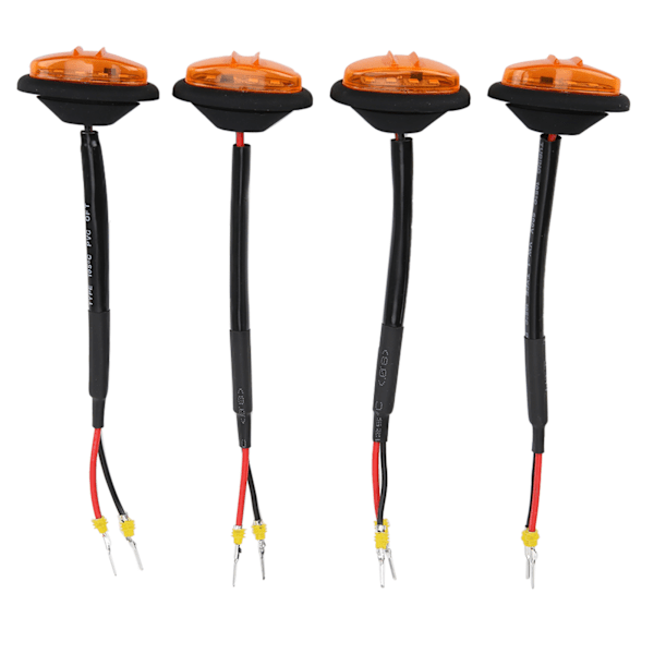 4 stk. frontlykter til bilgrill med 4-LED gult lys, erstatning for Ford F150 F250 F350 2017-2019