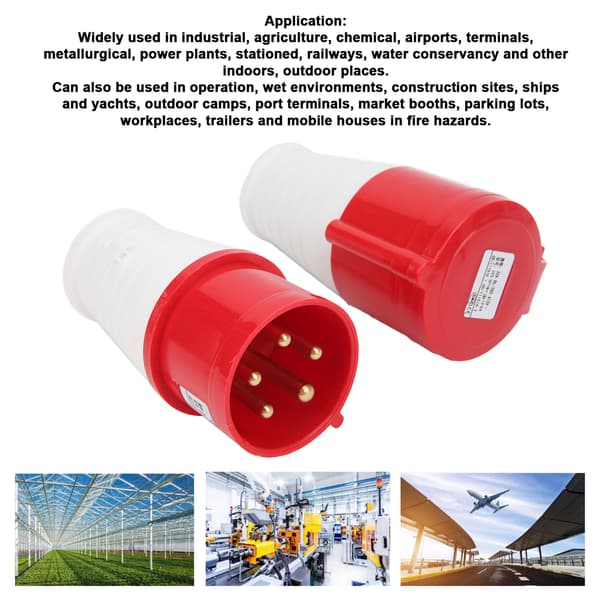3-faset 5-benet industriel stikforbindelsessæt 32A 380-415V IP44