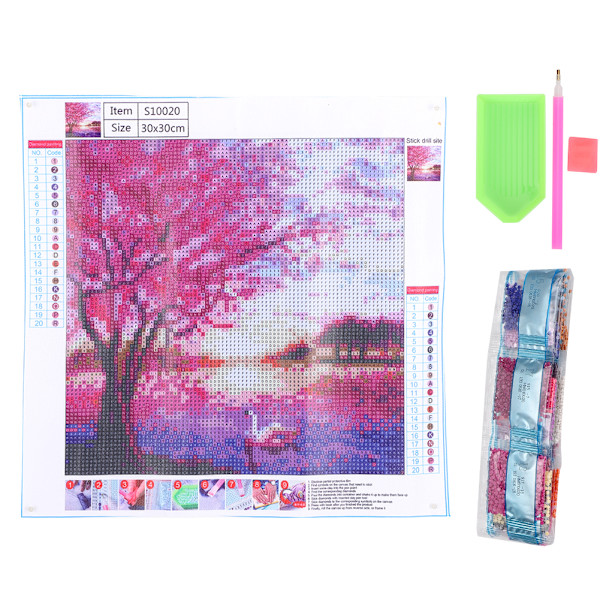 DIY 5D Diamantmålning Landskap Broderi Korsstygnshantverk Sömnadskonst Dekorativt KitS10020