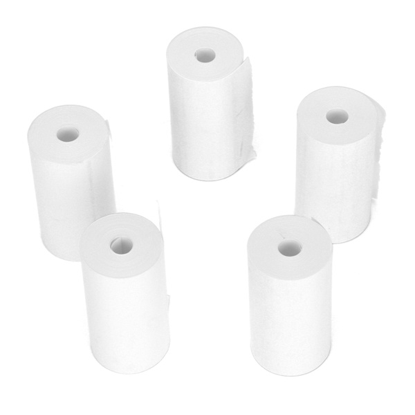 5 rullar termiskt papper 57x30mm transparent slätt dammtätt litet lätt kvitto termiskt papper