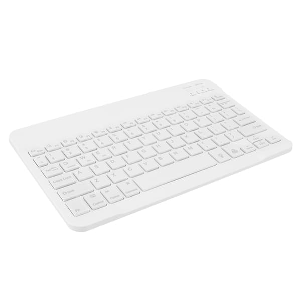 Mini trådløst tastatur bærbart mini trådløst RGB-baggrundsbelyst nem tilslutning bærbart tastatur til telefon tablet bærbar computer hvid