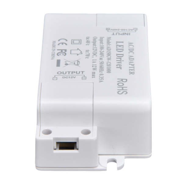 LED-driver strømtransformator LED-driver strøm AC100‑240V/0.35A DC12V/1A 12W til G4 MR11 MR16