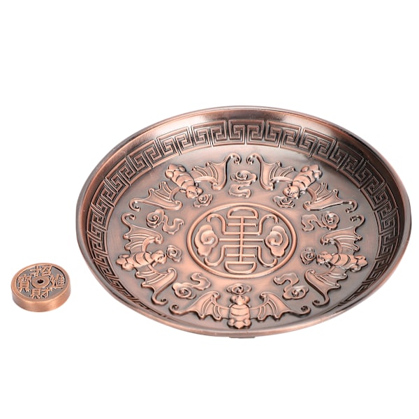 Røkelsesholder Five Blessing Plate Stick Brenner Stativ Lilla Bronse Sink Legering Hjem Tilbedelse