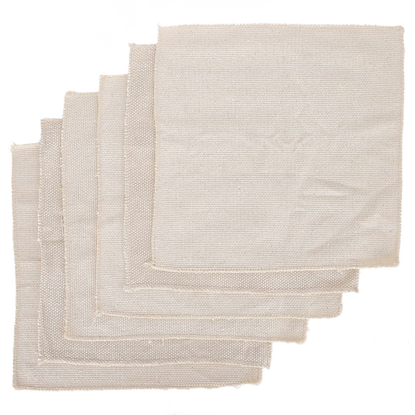 6 stk groft uld broderi klud nålefiltning stof DIY materialer strikketilbehør 28x28cm