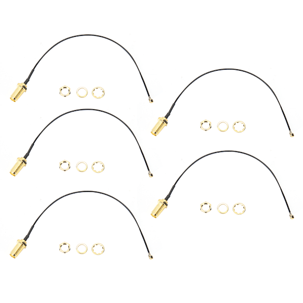 SMA til uFL/u.FL/IPEX/IPEX RF hun-adapter forbindelseskabel messing Walkie-Talkie antenne 20cm