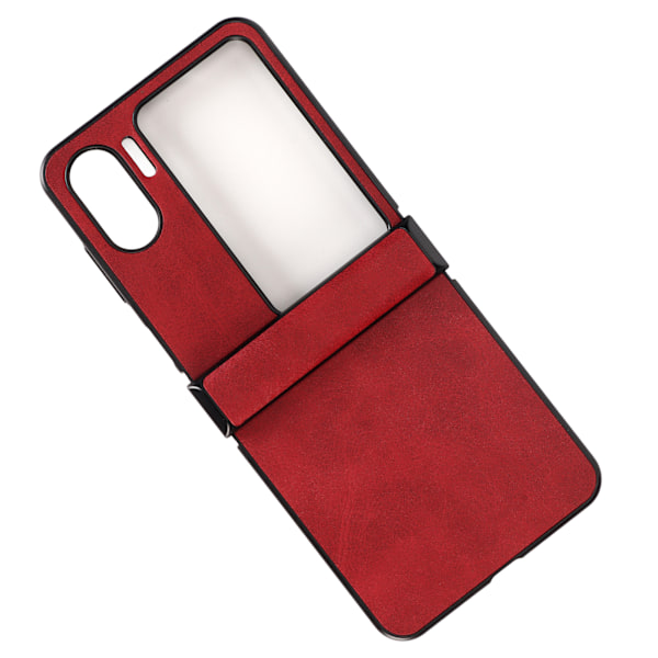 Etui for Oppo Find N2 Flip i syntetisk skinn, ultraftynt, støtdempende beskyttelsesdeksel for Oppo Find N2 Flip, rød
