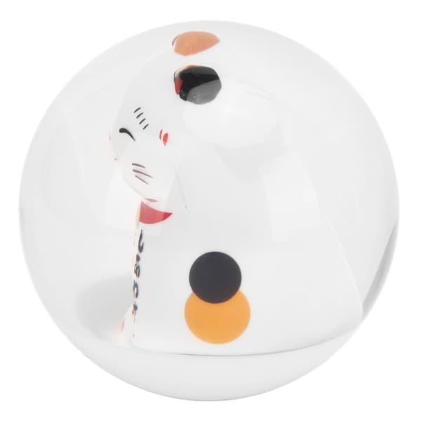 Universal Lucky Cat Gearskifteknop Hoved Akryl Bil Interiør Tilbehør med 3 Adaptere