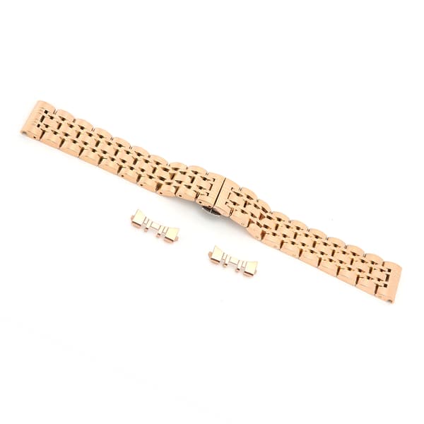 Klockarmband Rostfritt Stål Klockrem Ersättning Justerbar Längd Klockband Roséguld 21mm / 0.83in