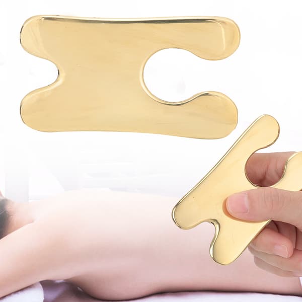 Skrapbräda i mässing Kroppsakupunktur Massage Muskelvärk Lindring Gua Sha Verktyg