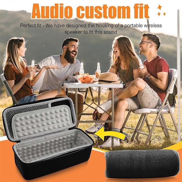 Kotelo Flip 6 -kaiuttimelle, langaton Bluetooth-kaiutin, EVA, kova, harmaa