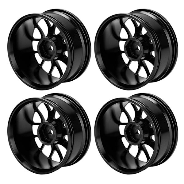 4 kpl RC-pyörännapaa alumiiniseospyörännavan vanteet 52 mm Tamiya TT-01 1/10 RC-autolleMusta