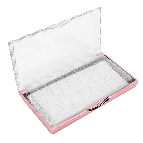 16 rutnätsfack Fake Nail Förvaringsbox Bärbar Akryl Fake Nail Box för HemsalongA Style