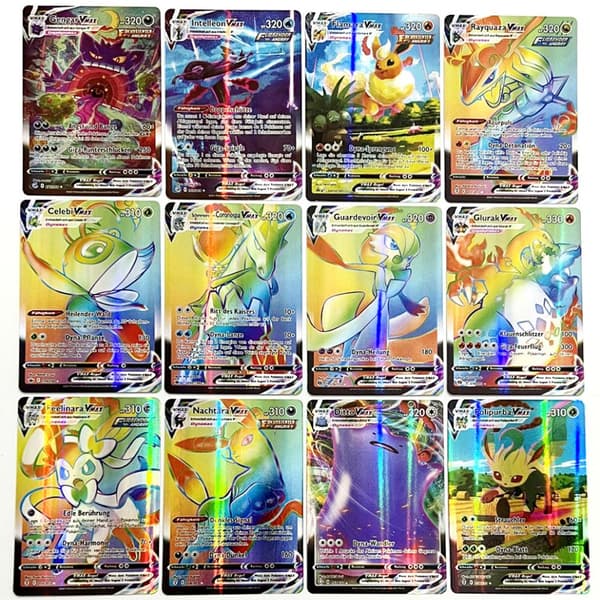 100 st Animekort Set Tecknade Tyska Spelkort Barn Samlarkort