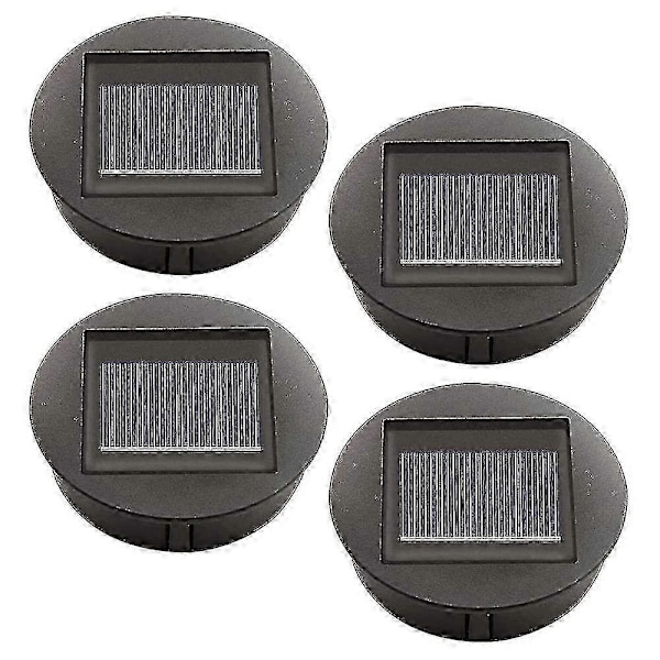 4 Stk. Udskiftnings solcellelamper med LED-pærer, Udskiftning af solcellelamper, LED solpanel lanterne