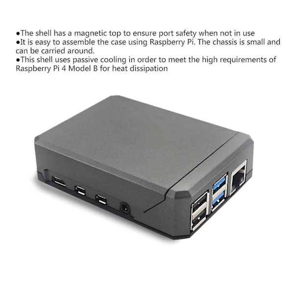 Aluminiumslegering Kabinet til Argon Neo Raspberry Pi 4b Skydende Magnetisk Køling C