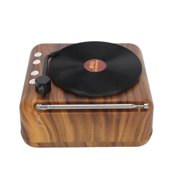 Mini Retro Vinyl Platespiller Høyttaler Trådløs Bluetooth High Definition Subwoofer Taleboks