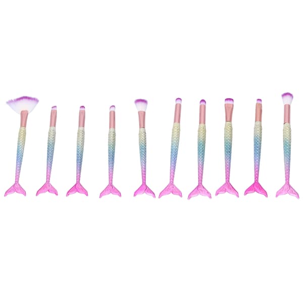 10 STK Makeupbørstesæt Bløde børster Børstesæt til blush øjenskygge øjenbryn highlight